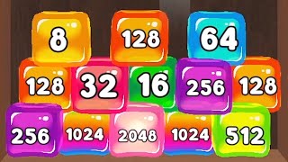 Merge Cube 2048 3D  ASMR Gameplay Cubes Math Level Up NumberBlocks Jelly Balls Part 123 [upl. by Doroteya632]