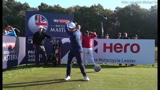 Francesco Molinari golf swing DriverLong Iron Sky Sports British Masters October 2018 [upl. by Oicneserc]