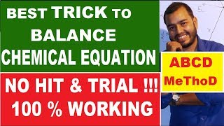 How to BALANCE any Chemical Equation  ABCD Method  Best Way to Balance Chemical Equation [upl. by Aerdnak]