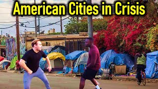 American Cities in Crisis due to Poverty and Homelessness [upl. by Levona618]