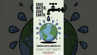 🌍💧 Save Water Save Earth Poster  Simple amp Effective Design for Board Exam 🎨📝 SaveWaterSaveEarth [upl. by Buchanan]