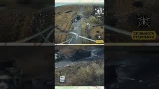 Kursk region A Russian convoy was ambushed by the Ukrainian military on the KorenevoSudzha highway [upl. by Viafore]