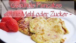 Low Carb Pancakes 2 Zutaten Banane  Ei OHNE MEHL ZUCKER [upl. by Ejrog]