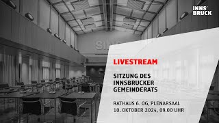 Sitzung des Innsbrucker Gemeinderats am 10 Oktober 2024 [upl. by Damha]