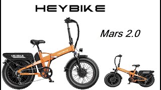 HEYBIKE Mars 20 Upgraded 20quot x 4quot fat tire ebike with folding design [upl. by Yddet]