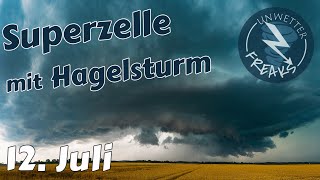 Superzelle mit großem Hagel über Südbayern am 12 Juli 2023  Stormchasing 2023 ⛈ [upl. by Mcgrath]