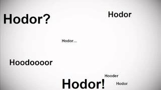 Game of Thrones Pronunciation Guide Hodor [upl. by Raoul505]