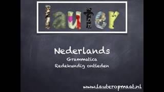 NEDERLANDS  UITLEG WOORDSOORTEN REDEKUNDIG ONTLEDEN [upl. by Atiruam]