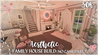 30K BLOXBURG AESTHETIC FAMILY HOUSE BUILD 2STORY NO ADVANCED PLACEMENT [upl. by Helsie]