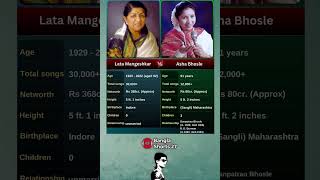 Lata Mangeshkar VS Asha Bhosle singerlifelatamangeshkar singertrending [upl. by Cleasta]