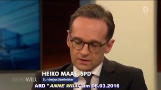 Bei AnneWillTalk entlarvt HeikoMaas wird von seinem eigenen Sprecher beklatscht [upl. by Avril]