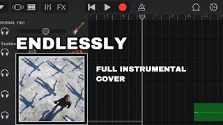 Muse  Endlessly FULL Instrumental cover  garageband cover [upl. by Aneri]