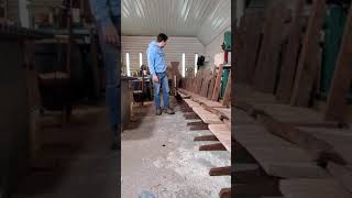 Josh Brower Walking on my Nakashima Conoid chairs unglued at Sioux Falls Woodworking [upl. by Hacim]