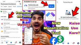 Facebook Partnership Ads Setup 🤑 Facebook Monetization New Update 😍 Partnership Ads facebook 💵 Earn [upl. by Slater372]