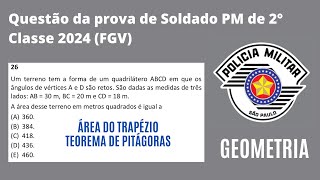 FGV  2024  PMSP  Soldado PM de 2ª Classe geometria [upl. by Haida]