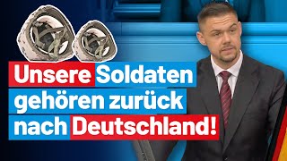 Wir brauchen jeden Soldaten in Deutschland und nicht im Mittelmeer Hannes Gnauck  AfDFraktion BT [upl. by Underwood]