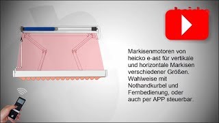 heicko Markisenmotoren für elektrische Kassettenmarkisen mitohne Nothandkurbel [upl. by Womack]