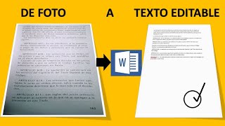 Como Convertir Documento Escaneado a Word Texto Editable [upl. by Margo]