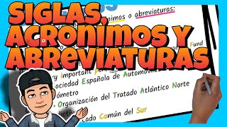 📚 SIGLAS ACRÓNIMOS y ABREVIATURAS [upl. by Macy]