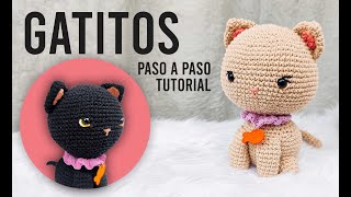 GATITOS  hermosos amigurumis a Crochet  PASO A PASO desde 0 tutorial [upl. by Ytirev]