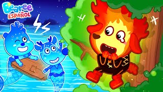 Sirena de Agua viene a ayudar al Bebé Fuego en la Inundación 🔥💧 Dibujos Animados ★ Bearee Español [upl. by Pavior297]