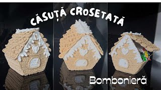 Casuta crosetata  Bomboniera Partea I [upl. by Aynotel619]