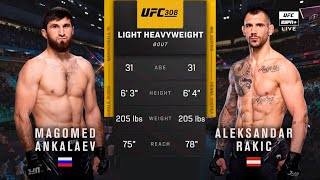 🔴 UFC 308 Magomed Ankalaev vs Aleksandar Rakić  Full Fight amp Highlights  Light Heavyweight Bout [upl. by Enneles]