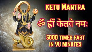 Ketu Mantra Fast 5000 Times  ॐ ह्रीं केतवे नमः Fast  Om Hreem Ketave Namaha [upl. by Gianni]