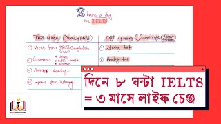 দিনে ৮ ঘন্টা IELTS  ৩ মাসে লাইফ চেঞ্জ । IELTS Routine [upl. by Mccandless125]