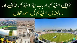 Arbab Niaz Gaddafi stadium Karachi And Rawalpindi stadium Current Renovation [upl. by Secundas]