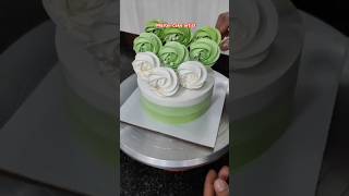 Most Satisfying Pistachio Nozzle Flowers 💐 Cake Decoration ideas shorts youtubeshorts cake [upl. by Pillow]