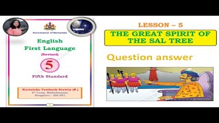 lesson 5 the great spirit of the sal tree question answer [upl. by Nedgo902]