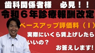 【令和6年診療報酬改定】ベースアップ評価料Ⅰ いくら賃上げしたらいいのか？ [upl. by Calia]