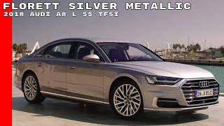 Florett Silver Metallic 2018 Audi A8 L 55 TFSI Walkaround [upl. by Ssew]