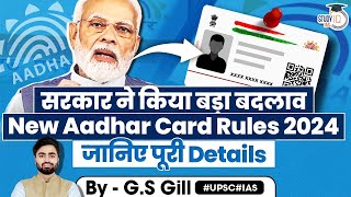 What are the New Aadhar Card Rules 2024  NRI  UPSC GS2 [upl. by Nohsad]