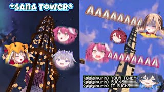 Hololive Girls vs Tower its chaotic HololiveEN [upl. by Amehsyt]