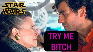 Leia slapping Poe for 36 seconds  Star Wars The Last Jedi Bloopers [upl. by Zetroc96]