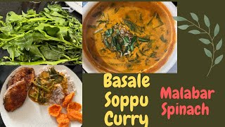 Basale Soppu Coconut CurryMalabar Spinach [upl. by Ellerehs128]