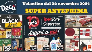 volantino DECÒ dal 26 novembre 2024 ✅ offerte Black Days anteprima 🔥 Promozioni casa cura [upl. by Bridges178]