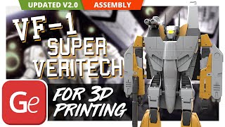 Robotech VF1 quotSuper Veritechquot Valkyrie 3D Printing Model  Assembly by Gambody [upl. by Gerry]