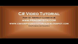 Part 32  C Tutorial  Abstract classes in cavi [upl. by Adnohr]