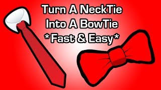 How To Turn A NeckTie Into A BowTie  Fast amp Easy [upl. by Yusem]