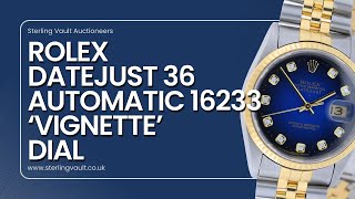 Rolex Datejust 36 Automatic 16233 Vignette Dial [upl. by Ennahteb427]