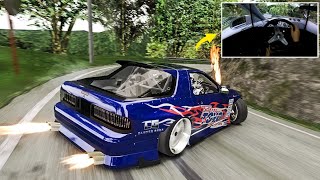 Mazda RX7 FC Touge Drifting l 4K Assetto Corsa Steering Wheel Gameplay [upl. by Udell]