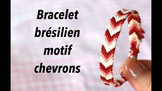 DIY  Bracelet brésilien motif chevrons ✨ Marion Blush [upl. by Atirec]