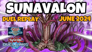 Sunavalon Duel Links  June 2024 World Championship Qualifier Duel Replay YUGIOH [upl. by Reivaxe]