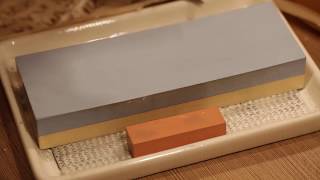 How to manually sharpen knife by japanese sharpening stone Suehiro  Cerax [upl. by Eizzil]