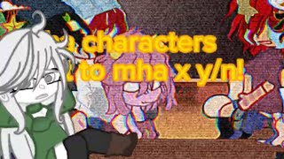 Mha characters react to mha x yn mha x yn a 200 sub bit late special✨ [upl. by Morgun930]