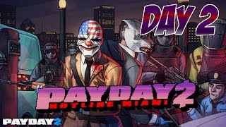 Payday 2 Hotline Miami Gameplay  Heist Day 2  Four Floors [upl. by Harbird]