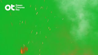 Humo y Fuego 4k Fondo Verde No1  Green Chroma key [upl. by Hanaj952]